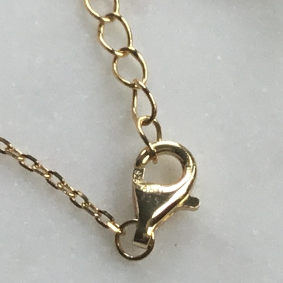 Sale $36 Firm! 14K Gold Plated Necklace with CZ & Faux Pearl - Picture 12 of 12